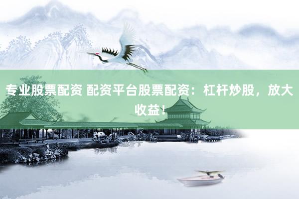 专业股票配资 配资平台股票配资：杠杆炒股，放大收益！
