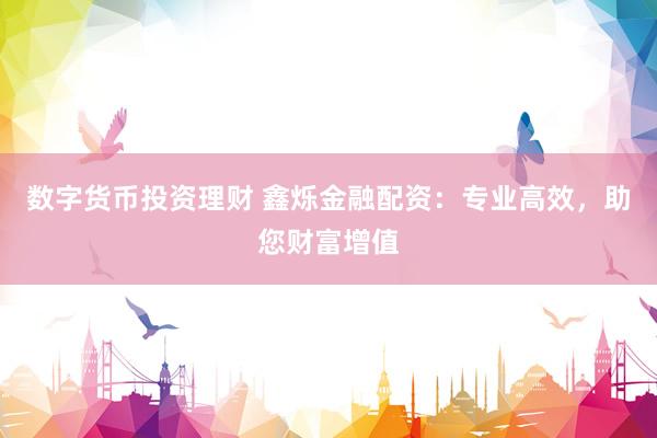 数字货币投资理财 鑫烁金融配资：专业高效，助您财富增值