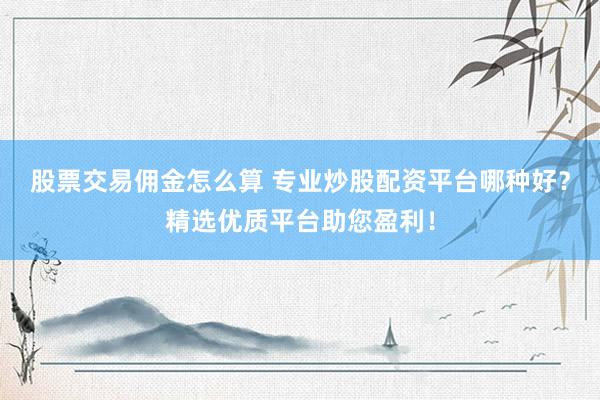 股票交易佣金怎么算 专业炒股配资平台哪种好？精选优质平台助您盈利！