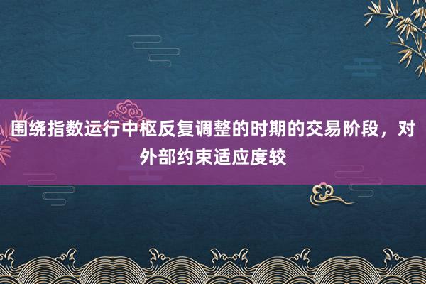 围绕指数运行中枢反复调整的时期的交易阶段，对外部约束适应度较